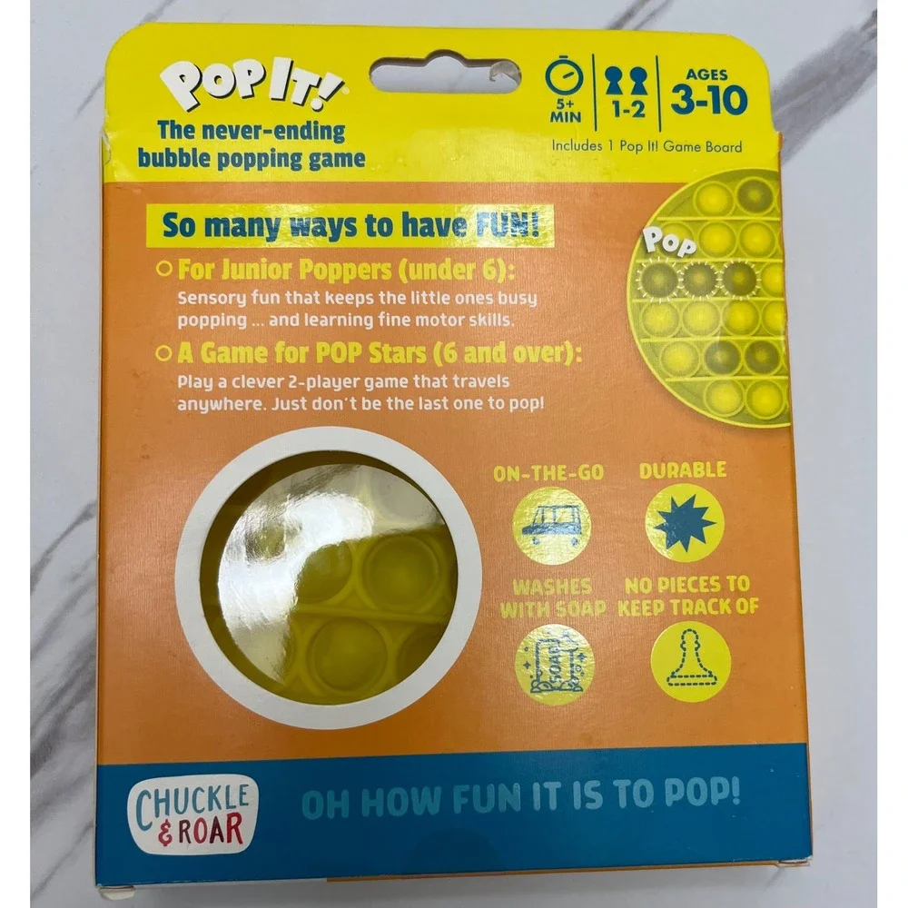 Chuckle & Roar Pop It! Round‎ Bubble Popping Sensory Fidget Game FF1-031521